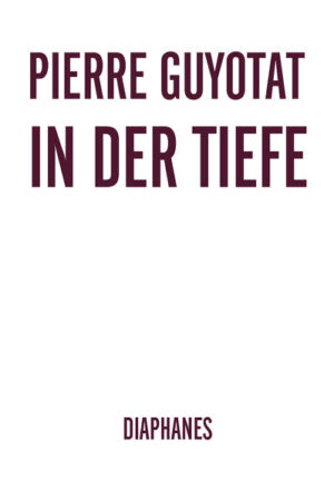 Nach Herkunft, dem Bericht eines Kindes, das sich angesichts von Krieg und Ver­nichtung und in der Befragung von Glaube und Natur ganz einem Leben als Dichter ­verschreibt, konzentriert sich In der Tiefe auf den engen Zeitraum von nicht mehr als acht Sommerwochen im fünfzehnten Lebensjahr des Autors. Pierre Guyotat gelingt in diesem Text eine unerhörte Nähe zu den bis zum Bersten gespannten Nöten und Intensitäten einer Adoleszenz und der noch im kleinsten Detail so unergründlich wie offen daliegenden Welt. In unermüdlichem Ausforschen und Erleiden einer nur im Übermaß präsenten Sinnesdichte und exzessiv vom Körper aus zur Sprache hin gesteigerten Erfahrungen gelangt das jugendliche Ich zu seiner schreibenden ­Verortung und Bestimmung. In einem ebenso poetischen wie rücksichtslos offenen Bewusstseinsstrom kreist der Text dabei stets um jenen, zwischen offenem Schöpfungsakt und ­klandestiner Sexualität aufklaffenden Riss, der dem späteren Werk des Autors seine besondere Erfahrung und Prägung verleihen wird.