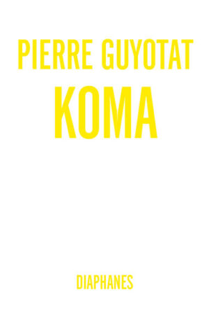 Auch aufgrund des zugesprochenen Prix ­Décembre und einer denkwürdigen Lesung durch Patrice Chéreau in Avignon wurde Pierre Guyotats Buch in Frankreich als ­sensationelle Rückkehr des Autors zu Literatur und Publikum gefeiert. Der Text ­ markiert indes nicht nur ein echostarkes Lebenszeichen, sondern auch einen erstaunlichen sprachlichen Neuanfang mit einer in den darauf­folgenden Jahren äußerst ­produktiven Schaffensphase. Nach Herkunft, dem Bericht eines Kindes, das sich ­angesichts von Krieg und Ver­nichtung und in der Befragung von Glaube und Natur ganz einem Leben als Dichter ­verschreibt, und In der Tiefe, das den engen Zeitraum von nicht mehr als acht Sommerwochen im fünfzehnten Lebensjahr des Autors, zwischen offenem ­Schöpfungsakt und geheimnisvoller Sexualität umkreist, liegt mit Koma nun auch das Buch zu Guyotats langjähriger, psychiatrischer Krise und seiner Befreiung aus dieser vor. Der als Diktat aufgezeichnete Text bricht mit den Mitteln einer neuen Sprache die Stummheit, den Ekel und die Unmöglichkeit, je wieder »Ich« sagen zu können, auf und zeichnet mit quasi mythisch-biographischen Mitteln einen emphatischen Weg zurück zu Leben und Kunst.