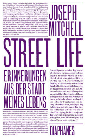 Fest entschlossen, Schriftsteller zu werden, macht sich der 21-jährige Grünschnabel Joseph Mitchell Anfang 1929 auf nach New York. Es ist der Moment des Börsencrashs, es sind die Jahre der großen Depression, es ist die Hauptstadt der Welt mit ihrem ­wilden, unwiderstehlichen Gemisch an Menschen, Lebensweisen und Schicksalen, die sein Leben prägen. Sein erster Chef bei der Herald Tribune rät ihm: »Durchstreif die Stadt, lern jedes Viertel, jede Straße, jeden Winkel kennen, schau dir die Menschen an, ihre Schrullen, ihre Wünsche, ihr Leben.« Ab 1938 fest in der Redaktion des Magazins The New Yorker, sind es seine empathischen, unverkennbar eleganten Reportagen über die von ihm ­leidenschaftlich geliebte Stadt, ihre Menschen und Communities, die ihn zum großen Vorbild für Generationen von Journalisten machen.Doch ab den frühen sechziger Jahren verstummt er. Tag für Tag, bis zu seinem Tod 1996, wird er den Fahrstuhl hoch in sein Büro nehmen, selten Besucher ­empfangen, abends wieder nach Hause zurückkehren. Kaum einmal hört man das Klappern seiner Schreib­maschine, nie mehr wird er eine neue Zeile publizieren.Die erst kürzlich freigegebenen und hier erstmals versammelten Erinnerungen bestätigen das Gerücht, dass Mitchell an seiner Biographie schrieb. Wie in vom Fluss der Zeit geschliffenen ­Kieseln spiegelt sich in ihnen eine zarte ­Rückschau, leuchtet noch einmal eine ver­gangene Zeit auf. Die vorhandenen Kapitel zeugen erneut von einer großen Beschreibungskunst, die bei der Betrachtung der eigenen ­Person unvollendet bleiben musste.