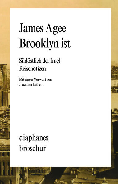 James Agee durchwandert schreibend Brooklyn: von den alten Stadtteilen im Nordwesten mit ihren Backsteinhäusern über die Brooklyn Bridge und durch die Arbeiterviertel bis in die Hinterhöfe. Er dringt in Wohnzimmer ein, lässt sich in einem Kinosaal nieder, beschreibt Straßenszenen und mit wenigen Sätzen ganze Menschenleben. Durch alles scheinen die historischen Schichten hindurch - und mit der genauen Schilderung noch der nebensächlichsten Details formt sich ein großer Gesang. Ein Text, der das Wesen eines Stadtviertels erfasst und bis heute nichts von seiner Kraft und Wahrheit verloren hat.Das Porträt Brooklyns, 1938 im Auftrag des »Fortune Magazine« geschrieben, erschien aufgrund künstlerischer Differenzen erst 1968 und ist inzwischen ein Klassiker der New-York-Literatur.