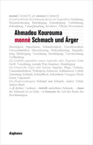 Mit Hexerei, islamischen Gebeten, exzessiven Opfergaben und dem Bau eines massiven Schutzwalls will König Djigui Keita sein vollendetes Reich vor den vorrückenden französischen Eroberern schützen. Doch eines Tages steht plötzlich eine französische Kolonne vor ihm, die völlig unbehelligt über den verzauberten Hügel geritten kam und nun freundlich grüßt. Der intrigante Übersetzer, den die Franzosen mitbringen, gehört zu allem Überfluss zum Clan der Soumaré und ist für Djigui unantastbar. So nimmt die Kolonisierung - das größte monnè, die größte Schmach aller Zeiten - ungehindert ihren Lauf. Der Roman erzählt die Geschichte der französischen Kolonisierung Westafrikas als eine Geschichte der Missverständnisse. Voll beißender Ironie und mit unerschöpflichem Sprachwitz wagt dieses Buch den anderen Blick auf die afrikanisch-europäische Geschichte des 20. Jahrhunderts und berührt grundsätzliche Fragen der Verständigung, der kulturellen Unterschiede und nicht zuletzt der fortwirkenden Stereotype.