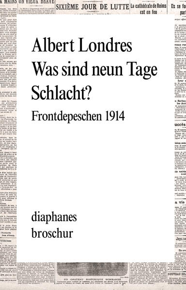 September 1914: Die Deutschen stehen vor Reims. Sie beschießen das Symbol der Grande Nation: die Krönungskathedrale der französischen Könige. Der gewaltige Bau steht im Todeskampf, ausgeweidet, vom Feuer zerfressen: nur noch eine Wunde in der verwüsteten Stadt. Sein kurzer Augenzeugenbericht über die Bombardierung von Reims machte Albert Londres, damals dreißigjährig, von einem Tag auf den anderen bekannt - und sein Stil als Reporter wurde zum Nonplusultra. Schlaglichtartig kommen seine Berichte daher, knapp, heftig, auch hundert Jahre danach noch von drastischer Nähe. Der Band versammelt die Kriegsberichte, die Albert Londres 1914 für »Le Matin« von der Front kabelte - bevor er kündigte und ab 1915 für »Le Petit Journal« aus Südosteuropa berichtete. Seine beispiellose (und nur 18 Jahre dauernde) Karriere als rastloser Reporter, der als ebenso unbequemer wie unbestechlicher Beobachter seiner Zeit die ganze Welt bereiste, hatte begonnen.