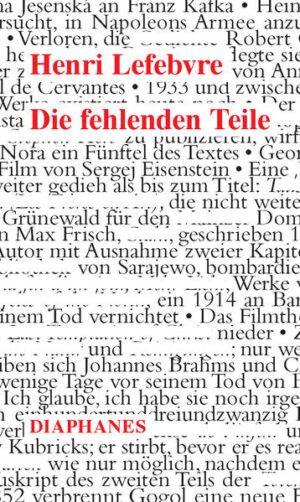 Die Rückseite unserer Geistes-, Kunst- und Kulturgeschichte, ihr geheimnisvolles Schattenreich wird von all jenen Kunstwerken bevölkert, die ­absichtlich oder aus ­Versehen, in Folge von Unfällen, Kriegen oder wegen ganz und gar individueller Krisen verloren oder zerstört wurden. Mit lakonischem Humor und in garantiert unvollständiger Aufzählung führt uns Henri Lefebvre durch die Galerien und Bibliotheken, die Konzert-, Theater- und Kinosäle, in die Arbeitszimmer entlang der Stapel verbrannter Briefe, verworfener Manuskripte, verschollener Werke, und alles Fehlende tritt uns in paradox lebendiger Präsenz vor Augen. Eine Eloge auf das einst Gewesene, nie Erreichte, Zensierte, Ausgemusterte oder brutal Vernichtete.