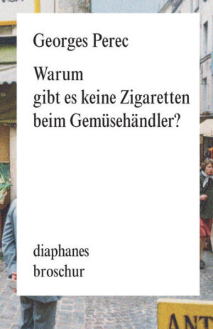 »L'infra-ordinaire«, das unterhalb der Wahrnehmungsschwelle des Gewöhnlichen liegende: so lautet der Originaltitel dieser Sammlung an posthum veröffentlichten Texten Perecs. Nicht die Großereignisse, nicht die unerhörten Begebenheiten sind es, die das Leben ausmachen, sondern: ein toter Vogel. Beton, Ziegelstein, Glas. Eine Hausnummer. Wo jemand, den man flüchtig kannte, einmal gewohnt hat. Hintergrundgeräusche. Und aus den banalen Beobachtungen, belanglosen Niederschriften, pedantischen Bestandsaufnahmen kleinster Veränderungen sprießen und platzen wie stets bei Perec überraschende, schlagend allgemeine, tragikomische, poetische Wahrheiten hervor.