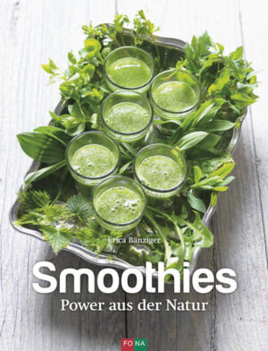 Genuss, Power und Gesundheit aus dem Glas Smoothies bestehen aus frischen, rohen Früchten und frischem, rohem Gemüse sowie frisch geernteten Garten- und Wildkräutern. Saisonale Zutaten machen das „Smoothie-Jahr“ für Gross und Klein bunt und abwechslungsreich. Wenn der Mix der Frischprodukte anteilmässig stimmt, sind Genuss und Gesundheit im Einklang. Smoothies haben viele Vorteile. Sie bestehen aus wenigen saisonalen Zutaten. Sie sind rasch zubereitet, schmecken köstlich und sind äusserst gesund. Sie helfen, den Säure-Basen-Haushalt im Gleichgewicht zu halten. Das heisst mehr Vitalität bei kleinem Einsatz. Nicht alle sind Gemüsefans