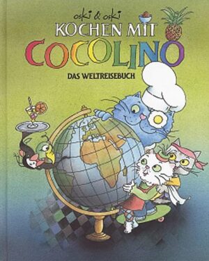 Hallo Jessica und Bingo! Wir grüssen euch von einer sensationellen Weltreise, auf die uns unser Ferund Cocolino mitgenommen hat. Ihr kennt ihn ja, den blauhaarigen Meisterkoch mit der lustigen Spiegelei-Augenklappe. Die Reise findet zwar 'nur' in der Küche seines Baumrestaurants statt. Wenn aber Cocolino von seinen Freunden rund um den Globus erzählt und wir die köstlichen Spezialitäten aus fremden Ländern kochen, weht uns der aufregende Duft der weiten Welt um unsere Nasen! Hasta la vista! Good-bye!