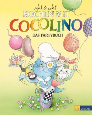 Cocolino, der Kater mit der Spiegelei-Augenklappe, der Meisterkoch und Kinderfreund, hat sein Baumhaus mit bunten Luftballons dekoriert: Er plant eine mega Party. Vorgestellt werden 12 thematische Feste und Partys für alle Jahreszeiten. Von der Lachparty mit dem »Ha-Ha-Hackbraten« über die lustige Popcorn-Geburtstagseinladung bis zur bunten Regenbogenfarben-Party. Und da Cocolino Stil hat, gibt es neben all den leckeren Rezepten, Geschichten und Illustrationen auch eine kleine Einführung in Tischkultur und Anstandsregeln ? alles aber wie immer mit Spaß und Humor.