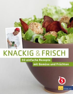 Gemüse und Früchte liegen im Trend und können auf unzählige Art und Weise verarbeitet werden. '5 am Tag', eine Kampagne der Krebsliga Schweiz und des Bundesamtes für Gesundheit, hat deshalb einen Rezeptwettbewerb für Lieblingsrezepte mit Gemüse und Früchten ausgeschrieben. Von den eingesendeten Rezepten wurden 50 für dieses Kochbuch ausgewählt, von feinen Suppen, bunten Salaten und fantasievollen Vorspeisen bis zu Hauptgerichten und fruchtigen Desserts – alles verführerisch bunt, gesund und lecker. Andreas C. Studer alias 'Studi', bekannter TV-Koch, ist Pate des Wettbewerbs und überzeugt von '5 am Tag': 'Ich koche unheimlich gerne mit Gemüse und Früchten. Man kann daraus nicht nur feine Gerichte kochen, sondern es ist obendrein noch bunter und sieht schön aus.' '5 am Tag' ist eine Kampagne der Krebsliga Schweiz und des Bundesamtes für Gesundheit zur Steigerung des Gemüse- und Früchtekonsums in der Schweiz. Das Kochbuch zeigt, wie leicht es ist, täglich Gemüse und Früchte in die Mahlzeiten zu integrieren und dabei ausgewogen zu essen. Jedes Rezept enthält mindestens eine Portion (120 g) Gemüse oder Früchte und weniger als 20 g Fett oder 10 g Zucker. www.5amtag.ch