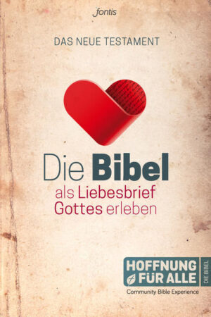 Community Bible Experience ist ein modernes Projekt, das sich aber auf die Wurzeln der Reformation besinnt. Wir lassen die Geschichte der Reformation neu aufleben, indem wir den Menschen die biblischen Texte wieder so in die Hand geben, wie sie gemeint waren: als Liebesbrief Gottes. Genau das macht die Sonderausgabe «Hoffnung für alle-Die Bibel als Liebesbrief Gottes erleben» möglich: Durch die chronologische und inhaltliche Neuordnung der biblischen Bücher, durch eine kurze historische Einordnung, die jedem Buch vorangestellt ist, sowie durch den Verzicht auf jegliche Zusätze wie Abschnittsüberschriften, Kapitelzahlen, Verszahlen, Fußnoten, Anmerkungen etc. wird Bibellesen zu einem Genuss. Wir können unsere ganze Energie darauf verwenden, auf Gottes Liebesbrief an uns zu hören, Menschen zu begegnen und uns gegenseitig in unsere eigenen Leseerfahrungen mit hineinzunehmen.