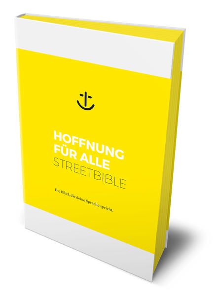 Die StreetBible mit dem Text von Neuem Testament und Psalmen ist die ideale Bibel für Einsteiger. Auf 2 x 64 Farbseiten gibt es eine sehr stylische Einführung in die Bibel. Außerdem berichten Menschen aus ihrem Leben, wie sie von Gottes Wort ergriffen wurden und ihr Leben veränderten. Sie ist insbesondere auch für die missionarische Arbeit geeignet, um Menschen mit Gottes Wort bekannt zu machen. Was die „Hoffnung für alle” so besonders macht: Sie ist die Bibel, die Deine Sprache spricht. Sie ist mit größter Sorgfalt auf größte Verständlichkeit hin übersetzt. Sie ist eine der beliebtesten zeitgenössischen Bibelübersetzungen. Sie wurde bislang über 3 Millionen Mal verkauft. Die Textversion von 2015 wurde jetzt noch einmal verbessert. Das neue Signet der „Hoffnung für alle” setzt sich zusammen aus Anker, Kreuz und Smiley. Der Anker steht als Symbol für ein sicheres und hoffnungsvolles Leben in stürmischen Zeiten. Das Kreuz steht als Symbol für die lebendige Hoffnung in Jesus Christus, der den Tod besiegt hat und uns das ewige Leben verheißt. Das Smiley als Symbol steht für die Auswirkung dieser Hoffnung für alle Menschen: Welt ging verloren-Christ ist geboren-Freue dich, Christenheit!