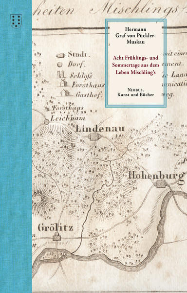 1834 erscheinen die «Tutti Frutti» mit dem Untertitel «Aus den Papieren eines Verstorbenen» - gewissermaßen Pücklers «Zettels Traum»: ein Kaleidoskop aus erzählerischen Texten, politischen Bemerkungen, Gesellschaftsanekdoten, literarischen Kritiken und Satiren. In Berlin riss man sich die Bände aus den Händen, die erste Auflage war schon vor Erscheinen ausverkauft. Und im Café Kranzler häuften sich die Bestellungen für das Eis «Tutti Frutti à la Pückler» ... Das Werk sollte schließlich auf 5 Bände anwachsen, doch der Autor bekannte, einen besonderen Favoriten darin zu haben: «Die Hälfte des dritten und vierten Theils macht eine Art Novelle aus, an der ich mit mehr Vergnügen gearbeitet habe, als an irgend etwas. Wenn diese Arbeit nichts taugt, so bin ich trostlos, denn es ist mein Liebling.» Dieser Liebling trägt den Titel «Acht Frühlings- und Sommertage aus dem Leben Mischling’s». Der Leser wird mitgenommen auf eine vergnügliche, nicht immer ganz ernstzunehmende Abenteuer­reise. Der Schauplatz: das preußische Deutschland. Die Epoche: das Jahrhundert zwischen Aufklärung und Romantik, Freiheitsliebe und Zensur. Der Held: ein Herzog in der Maskerade des einfachen Wandersmanns mit dem seltsamen Namen Mischling. Er reist zu Fuß durch die Städtchen und Dörfer seiner Heimat. Aufgebaut ist der Text nach der Episodenstruktur des barocken Schelmenromans: Mischling passiert wandernd alle Schichten der Gesellschaft und entwirft durch seine Erlebnisse ein höchst originelles Panorama der Zeit. Im Verkleidungs- und Verwechslungsspiel der Handlung erlebt er Sagenhaftes, Schauerliches, erzählt Spukgeschichten, stolpert fast über echte Schildbürger, verdingt sich als Puppenspieler und beginnt - wie könnte es anders sein - allerlei Liebeshändel mit rätselhaften Damen und einer knabenhaften Giannina. Am Ende lüftet sich unerwartet sein Geheimnis. Mit allen Wassern Jean Paulischer Überraschungskunst gewaschen, ist der Text bis heute kurzweilig und frisch wie am ersten Tag. «Die freie Weltanschauung, den hellen, durchdringenden Verstand, die Anmuth des Scherzes und die Kühnheit und Eleganz der satyrischen Laune wird man anerkennen müssen. Der Eindruck des Buches ist im Ganzen, wie er zu erwarten war, pikant.» August von Varnhagen