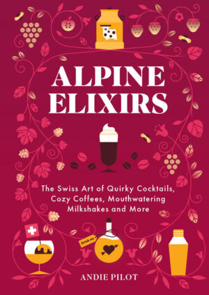 Let bestselling author Andie Pilot takes you on a thirst-quenching journey through the world of Swiss drinks! With almost a hundred recipes for every time of day, there are drinks for enjoying at home or when it’s time to celebrate. With many pages of playfully illustrated instructions and beautiful photos of the finished products, this is a book for anyone who knows that drinks can be the highlight of any gathering. Find out the secret of Swiss milk, and how to make the most of it—with delicious hot chocolates, milkshakes, and frothy coffees. Journey through picturesque farms, whose fruit orchards provide apple cider, as well as every imaginable kind of fruit schnapps. A peek in the forests will find drinks flavored with pine boughs, and lead to the most notorious Swiss drink of all—the green fairy, absinthe. Andie will introduce you to Europe’s highest brewery and smallest vineyard, as well as the delicate alpine herbs that feature in everything from syrups to spirits to the country’s legendary ice teas. No tour of Swiss drinks is complete without learning the secrets of Après-Ski: lots of booze, whipped cream, and a coffee that’s set alight. Throughout the journey, Andie will take readers behind the scenes at distilleries and breweries, talking to the people who craft the drinks, with stories about alchemists, Cesar Ritz, and the dogs of Hospice du Grand-Saint-Bernard. Whether you need a love potion, a drink to conjure a Christmas market, the perfect wine to serve with your fondue, or just a family-friendly treat, there’s a Swiss drink for everyone.