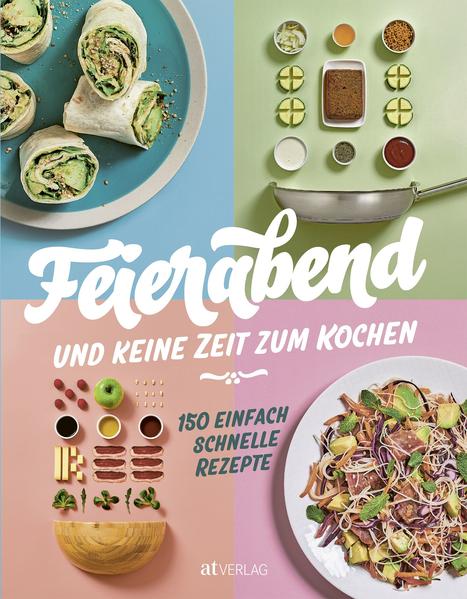 Endlich Feierabend – Zeit für leckere Gerichte, die ohne grossen Aufwand zubereitet werden können. Weil abends nicht immer viel Zeit zum Kochen bleibt, bietet dieses Buch 150 Rezepte für einfache, schmackhafte Gerichte, die innert kürzester Zeit auf dem Tisch stehen. Die Rezepte sind einfach und unkompliziert, appetitlich und leicht nachzukochen. Im Handumdrehen entstehen Suppen, Salate, vegetarische sowie Nudel-, Fleisch- und Fischgerichte. Dieses Buch ist eine Garantie für viel entspannte Freizeit ohne kulinarische Abstriche. Ansprechende Bilder zeigen Zutaten sowie fertige Gerichte. Ob für die WG- oder Familienküche – hier finden Sie inspirierende Kochideen für jede Gelegenheit. Ein Muss für jeden Haushalt.