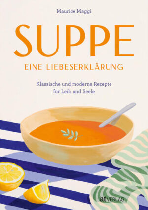 »Suppe kochen ist wie ein Bild malen: Zeit, Muße und Geduld sind dabei entscheidend. Ab und an einen Schritt zurückzutreten, um das Bild zu betrachten, oder aber den Deckel auf den Suppentopf zu legen und sie vor sich hin brodeln zu lassen, wirkt sich positiv aus«, sagt Maurice Maggi. Mensch und Suppe haben eine bewegte gemeinsame Geschichte. Suppe war und ist in jeder Epoche, Gesellschaftsschicht und menschlichen Lebensphase fester Bestandteil des Speisezettels. In der modernen Esskultur erlebt die Suppe eine Renaissance und erhält ihren verdienten Platz auf unseren Tischen zurück. Maurice Maggis Suppenbuch ist eine Liebeserklärung an die geschichtsträchtige Speise: Seine Rezepte sind simpel, fein und immer überraschend durch die persönliche Note, ein Spiel zwischen Bodenständigkeit und Raffinesse. Er nimmt sich die Freiheit, altbewährte Rezepte dem Zeitgeist anzupassen. Grundrezepte, Geschichten und Mira Gislers Illustrationen machen das Buch zu einem unverzichtbaren Bijou.