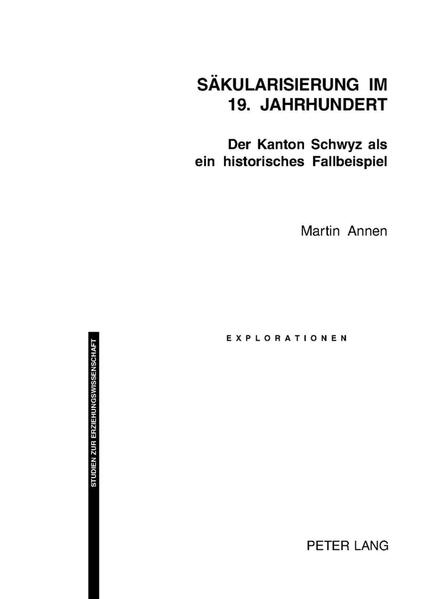 Diese Arbeit untersucht die Schulgeschichte des Kantons Schwyz unter dem Aspekt der Säkularisierung. Dabei wird aufgezeigt, dass die Probleme und Aufgaben der Schule nicht aus dem Binnenraum der Pädagogik allein begriffen und beurteilt werden können. Sie bedürfen einer umfassenderen Analyse, in der auch ihre politische Relevanz erhellt wird, vor allem ihre Bezogenheit auf Staat und Gesellschaft. Obgleich in den Erziehungs- und Sozialwissenschaften die Beziehungen zwischen Politik und Schule immer stärkere Beachtung finden, liegen kaum Dokumentationen vor, die den Gesamtzusammenhang von Staat, Gesellschaft und Schule belegen. Zudem fehlten bis anhin im schweizerischen Kontext bildungshistorische Arbeiten, die den Wandel der öffentlichen Reflexion über die öffentliche Bildung unter dem Gesichtspunkt der «Entkonfessionalisierung» und «Verrechtlichung» bei gleichzeitiger Herausbildung eines neuen, schulpädagogischen, profanen Professionswissens thematisieren.