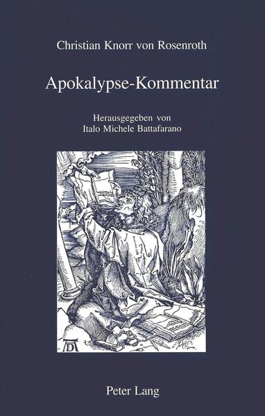 Christian Knorr von Rosenroth rekurriert im Apokalypse-Kommentar (1670) zur Deutung der johanneischen Visionen nicht nur auf die christliche Lehre, sondern auch auf die griechische und lateinische Antike sowie auf die jüdische, ägyptische und orientalische Tradition. Er dekonstruiert den Text und reorganisiert ihn aufgrund der bildlichen und begrifflichen Zusammengehörigkeit der Teile, um ihn einheitlich auszulegen. Der Apokalypse-Kommentar kündigt Knorrs von Rosenroth Bemühen um die Erweiterung des geistigen Horizonts des christlichen Abendlandes durch die Einbeziehung der jüdischen Tradition an, das 1677-1684 in den Bänden der Kabbala Denudata kulminieren wird. In der Auslegung der apokalyptischen Bilder richtet Knorr von Rosenroth sein Augenmerk stets auf deren mögliche Korrespondenz mit historischen Ereignissen. Von der Kreuzigung Christi durch die Römer bis zu den Türkenkriegen der Neuzeit interpretiert er die Weltgeschichte als Heilsgeschichte, die mit einem auf Gerechtigkeit und Brüderlichkeit basierenden Tausendjährigen Reich Christi endet. Nach dem Alten Testament und den vier Evangelien ist die Apokalypse für Christian Knorr von Rosenroth die Offenbarung eines Gottes, der sich allen Menschen verspricht. Die erste Neuedition des Apokalypse-Kommentars wird von einem eingehenden Nachwort und einer biographisch-bibliographischen Notiz begleitet.