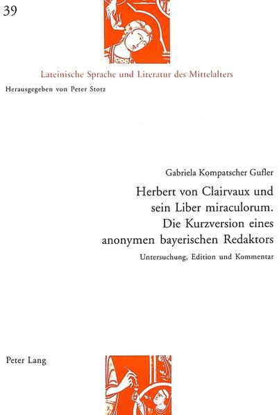 Der Zisterziensermönch Herbert von Clairvaux verfasst gegen Ende des 12. Jhs. eine Sammlung von Wundern und Visionen, die das Leben und Wirken der frühen Zisterzienser widerspiegelt, den sog. Liber miraculorum. Diese Arbeit bietet neben einer Einleitung zu Autor und Werk, einer Untersuchung der handschriftlichen Überlieferung und einem umfassenden Forschungsbericht die Edition einer speziellen Fassung des Werkes, die in nur zwei Handschriften vertreten ist (München, BSB, Clm 6914