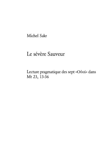 Cet ouvrage part d’un postulat généralement accepté: ce n’est pas tant la bonté de Jésus qui pose problème aux croyants que le caractère sévère de certaines de ses énonciations. L’évangile de Matthieu met l’accent plus que les autres synoptiques sur la tension entre Jésus et les pharisiens. Cette dernière trouve son point culminant dans le discours très sévère de Jésus dans le temple dont le noyau est constitué des sept «Οὐαἰ» (Mt 23, 13-36). Pour expliquer cette sévérité dans le comportement de Jésus, l’auteur utilise comme approche méthodique la «pragmatique» et cherche à déceler la fonction fondamentale de ce discours et de la polémique qui s’en est suivie. L’objectif principal de cette recherche est d’offrir au lecteur une nouvelle perception de la réalité et de l’interpeller sur son agir moral.