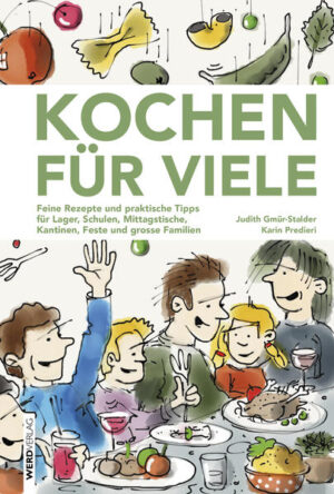 Mit erprobten Rezepten zeigt «Kochen für viele» die einfache Zubereitung von Mahlzeiten für kleinere und grössere Gruppen. Auch ohne Fertigprodukte ist es problemlos möglich, feine und gesunde Gerichte auf den Tisch zu zaubern und in kurzer Zeit abwechslungsreiche Snacks und süsse Überraschungen zuzubereiten. Neben neuen und originellen Rezepten dürfen auch klassische Lieblingsgerichte nicht fehlen. Ausgewogene und kindergerechte Menüs: Feine Salate und Suppen, originelle Ideen für Buffets, Köstliche Pasta-, Fleisch- und Gemüsegerichte, Kochen über dem offenen Feuer, Ausflüge in die Küchen dieser Welt, Grundrezepte für Saucen und Getränke. Nützliche Tipps und Checklisten erleichtern zudem Planung, Einkauf und Organisation.