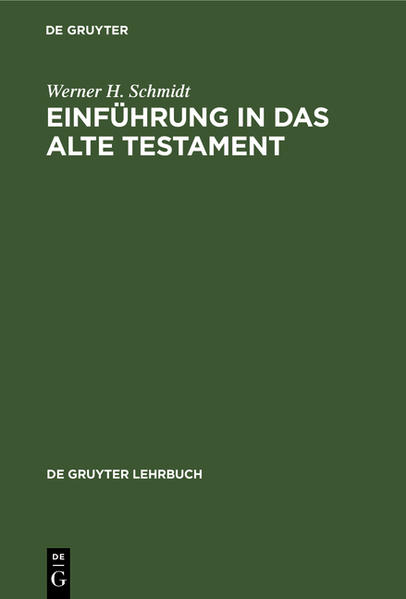 Frontmatter -- Vorwort -- INHALTSVERZEICHNIS -- I. Überblick über das Alte Testament und seine Geschichte -- II. Traditionen und Quellenschriften des Pentateuch sowie der Geschichtswerke -- III. Die Prophetie -- IV. Dichtung aus Kult und Weisheit -- Anhang -- Literaturverzeichni -- Abkürzungsverzeichnis -- Register der Sachen und Begriffe -- Register der Bibelstellen in Auswahl -- Backmatter