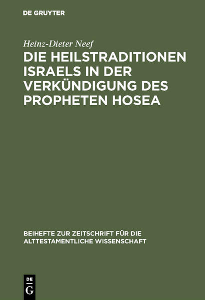 In der Reihe Beihefte zur Zeitschrift für die alttestamentliche Wissenschaft (BZAW) erscheinen Arbeiten zu sämtlichen Gebieten der alttestamentlichen Wissenschaft. Im Zentrum steht die Hebräische Bibel, ihr Vor- und Nachleben im antiken Judentum sowie ihre vielfache Verzweigung in die benachbarten Kulturen der altorientalischen und hellenistisch-römischen Welt.