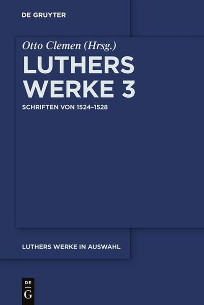 Von Kaufshandlung und Wucher (1524).-Ermahnung zum Frieden auf die Zwölf Artikel der Bauernschaft in Schwaben (1525).-Wider die räuberischen und mörderischen Rotten der Bauern (1525).-Ein Sendbrief von dem harten Büchlein wieder die Bauern (1525).-De servo arbitrio (1525).-Deustsche Messe (1526).-Das Taufbüchlein aufs neue zugerichtet (1526).-Ob Kriegsleute auch in seligem Stande sein können (1526).-Vom Abendmahl Christi, Bekenntnis (1528).