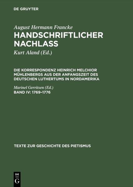 Frontmatter -- Vorwort -- Inhaltsverzeichnis -- Einleitung -- Die Briefe des Jahres 1769 -- Die Briefe des Jahres 1770 -- Die Briefe des Jahres 1771 -- Die Briefe des Jahres 1772 -- Die Briefe des Jahres 1773 -- Die Briefe des Jahres 1774 -- Die Briefe des Jahres 1775 -- Die Briefe des Jahres 1776 -- Verzeichnis der Abkürzungen -- Briefregister -- Personen- und Ortsregister -- Backmatter