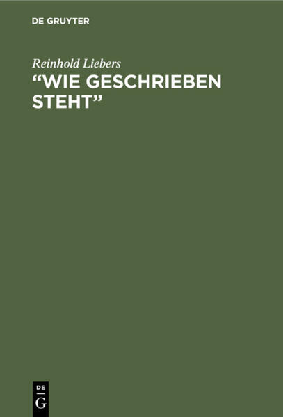 Frontmatter -- Vorwort -- Inhaltsverzeichnis -- I. Einführung -- II. Sichtung des zu untersuchenden Materials -- III. Untersuchung der Einzeltexte -- IV. Der zitatlose Schriftbezug im Alten Testament und im frühjüdischen Schrifttum -- V. Untersuchung der frühchristlichen Texte mit zitatlosem Schriftbezug -- VI. Ergebnis -- Anhang: Ausgewählte ntl. Texte -- Literaturverzeichnis -- Stellenregister (in Auswahl) -- Backmatter