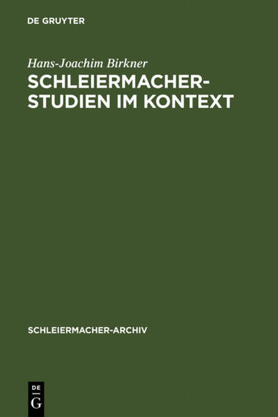 Das Schleiermacher-Archiv ist primär ein begleitendes Publikationsorgan für die seit 1980 erscheinende Gesamtausgabe der Werke Friedrich Schleiermachers (KGA), welches Materialien und Untersuchungen veröffentlicht, die in engerer Beziehung zur KGA stehen. In Sammelbänden werden zudem Beiträge dokumentiert, die auf internationalen Schleiermacher-Kongressen vorgetragen worden oder in diesem Zusammenhang entstanden sind.