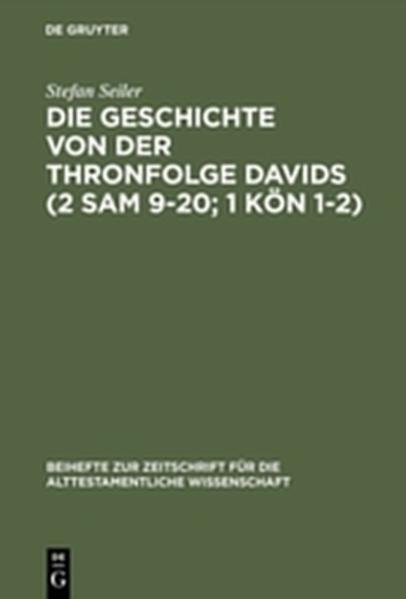 In der Reihe Beihefte zur Zeitschrift für die alttestamentliche Wissenschaft (BZAW) erscheinen Arbeiten zu sämtlichen Gebieten der alttestamentlichen Wissenschaft. Im Zentrum steht die Hebräische Bibel, ihr Vor- und Nachleben im antiken Judentum sowie ihre vielfache Verzweigung in die benachbarten Kulturen der altorientalischen und hellenistisch-römischen Welt.