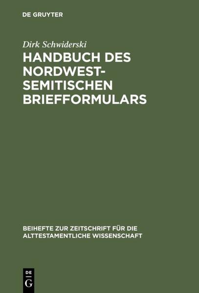 Die hier vorgelegte formgeschichtliche Untersuchung der hebräischen und aramäischen Briefe des Alten Testaments und seiner Umwelt ( 9. Jh. v. Chr. bis 2. Jh. n. Chr. ) bietet eine Gattungsgeschichte des nordwestsemitischen Briefformulars (unter Einbeziehung des babylonisch-assyrischen, demotischen und griechischen Briefformulars des 1. Jahrhunderts) sowie eine Formkritik der aramäischen Briefe des Buches Esra (Echtheitsfrage).