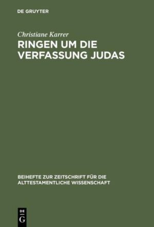 Die Autorin analysiert auf der Basis einer Aktantenanalyse (als Anhang beigegeben) die unterschiedlichen Vorstellungen zur politischen Struktur der Provinz Juda, die dem Esra-Nehemia-Buch zugrunde liegen: Verständnis, Gliederung und Abgrenzung der Bevölkerung, Verteilung von Macht und Entscheidungskompetenzen, Verhältnis zur achämenidischen Herrschaft. Drei Verfassungskonzepte und deren theologische Leitlinien werden ausgearbeitet und geben Einblick in die Entwicklung theologisch-politischer Ideen in nachexilischer Zeit. Darüber hinaus führt die Studie zu einer neuen Sicht auf die Redaktionsgeschichte von Esra-Nehemia.