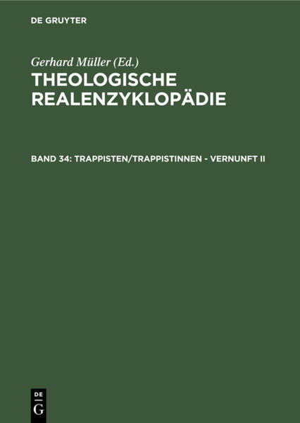 Die Theologische Realenzyklopädie (TRE) als moderne Fachenzyklopädie repräsentiert in 36 Textbänden (1976-2004) den Wissensstand der theologischen Forschung im Ganzen. Mehr als eine Generation von Wissenschaftlerinnen und Wissenschaftlern haben an ihr mitgearbeitet und in mehr als 2.500 Artikeln (auf mehr als 28.000 Textseiten) auf höchstem fachwissenschaftlichem Niveau das einzigartige, international ausgerichtete Nachschlagewerk zu einem Dokument der Wissenschaftsgeschichte gemacht. Die TRE ist ein unverzichtbares Hilfsmittel für Forschung, Studium und Lehre vor allem der Theologie, aber auch ihrer angrenzenden Fachgebiete wie Geschichte, Philosophie, Judaistik, Religionswissenschaften. Die TRE ist auch als 3-teilige Studienausgabe in Paperback veröffentlicht worden. Aaron-Katechismuspredigt (17 Bände) Katechumenat/Katechumenen-Publizistik/Presse (10 Bände) Pürstinger-Zypern (9 Bände) Gesamtregister (Bibelstellen, Orte, Sachen, Namen: 2 Bände) Weiterhin ist die TRE als Datenbank Theologische Realenzyklopädie Online erhältlich.