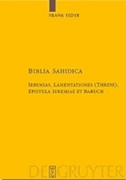 This volume presents the first critical edition of the Koptologie translation of the Corpus Ieremiae in the Koptologie Sahidic dialect. It evaluates all the available texts (codices) and also considers secondary texts (lectionaries, quotations). The critical apparatus consistently notes the versions to the Greek text-the first time this has happened for a Koptologie Bible edition. In addition, the edition contains an analysis of the historical textual status of the Koptologie Sahidic version within the transmission of the Septuagint together with a study of the problems of translating from Greek to Koptologie and their effect on textual criticism. An index of Greek loan-words and proper names is appended.