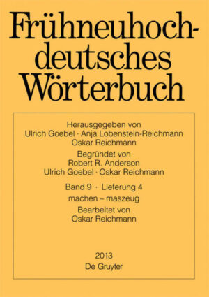 Frühneuhochdeutsches Wörterbuch: machen - maszeug | Bundesamt für magische Wesen