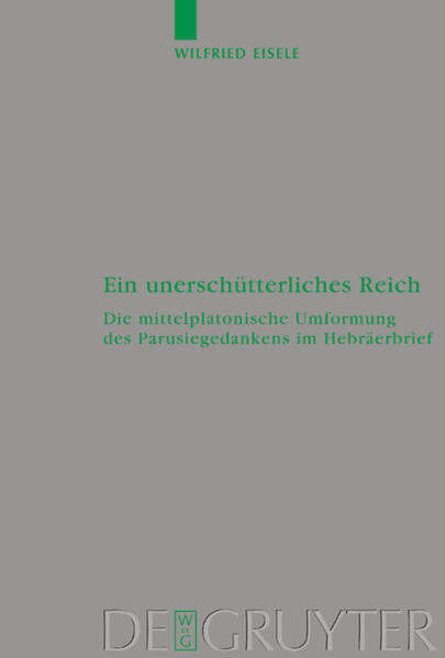 Der Band untersucht die fünf Stellen des Hebräerbriefes, die herkömmlicherweise als Hinweise auf die Parusie Christi gedeutet werden (Hebr 1,6