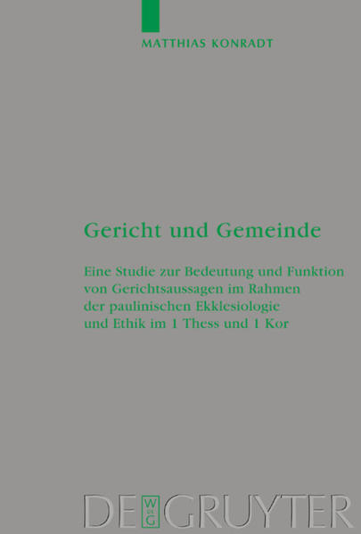 Statt die paulinischen Gerichtsaussagen allein monoperspektivisch auf ihr Verhältnis zur Rede von der "Rechtfertigung aufgrund von Glauben" hin zu befragen, stellt die vorliegende Studie die Gerichtsaussagen in den Kontext der paulinischen Ekklesiologie und Ethik hinein. Es wird konkret gefragt, wie und in welchen Zusammenhängen Paulus die Gerichtsthematik einsetzt, um Gemeinde zu gestalten oder Wegmarkierungen christlichen Wandels zu setzen. Im Zentrum der Untersuchung stehen dabei der 1. Thessalonicherbrief und der 1. Korintherbrief.