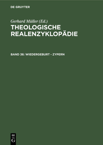 Die Theologische Realenzyklopädie (TRE) als moderne Fachenzyklopädie repräsentiert in 36 Textbänden (1976-2004) den Wissensstand der theologischen Forschung im Ganzen. Mehr als eine Generation von Wissenschaftlerinnen und Wissenschaftlern haben an ihr mitgearbeitet und in mehr als 2.500 Artikeln (auf mehr als 28.000 Textseiten) auf höchstem fachwissenschaftlichem Niveau das einzigartige, international ausgerichtete Nachschlagewerk zu einem Dokument der Wissenschaftsgeschichte gemacht. Die TRE ist ein unverzichtbares Hilfsmittel für Forschung, Studium und Lehre vor allem der Theologie, aber auch ihrer angrenzenden Fachgebiete wie Geschichte, Philosophie, Judaistik, Religionswissenschaften. Die TRE ist auch als 3-teilige Studienausgabe in Paperback veröffentlicht worden. Aaron-Katechismuspredigt (17 Bände) Katechumenat/Katechumenen-Publizistik/Presse (10 Bände) Pürstinger-Zypern (9 Bände) Gesamtregister (Bibelstellen, Orte, Sachen, Namen: 2 Bände) Weiterhin ist die TRE als Datenbank Theologische Realenzyklopädie Online erhältlich.