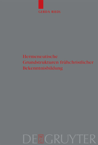 Der Prozess der Entstehung und dogmatischen Fixierung christlicher Glaubensbekenntnisse (Kurzfassungen zentraler Glaubensinhalte wie im Apostolicum, Nicaeno-Konstantinopolitanum u.a.) ist frühestens zu Beginn des 7. Jh. abgeschlossen. Bisher v. a. unter ereignisgeschichtlich-genetischen Gesichtspunkten (Text- und Sinnabhängigkeiten) untersucht, geht diese Arbeit den hermeneutisch-generativen Grundstrukturen des Bekenntnisbildungsprozesses nach (Beweggründe). Dabei zeigt sich ein eindeutig heilsgeschichtliches Anliegen frühchristlicher Bekenntnisbildung: die Selbst-Erschließung Gottes zwischen Schöpfung, Erlösung und Erfüllung.