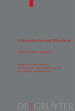 This collection of essays stages a dialogue between Friedrich Schleiermacher and Alfred North Whitehead on significant features of 'open' system. The volume offers new options for rehabilitating system for future theological and philosophical thinking by opening system to a flexible relation with changing reality. Key ingredients for system are discussed in three areas of contact between Schleiermacher and Whitehead. One such ingredient concerns historical precedents figuring crucially in Western systematic philosophy. Another feature is the systematic categorization of experience that relates epistemology, metaphysics, and the empirical sciences. System is also brought to bear on pressing contemporary issues, such as ethics and religious pluralism.