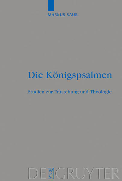 Die Monographie untersucht die Königspsalmen vor dem Hintergrund der neueren Psalmen- und Psalterforschung, die sich neben einer genauen Untersuchung der Einzeltexte auch den Verbindungen zwischen den einzelnen Psalmen zuwendet. Entgegen der These einer ausschließlich vorexilischen Entstehung der Königspsalmen weist die detaillierte Analyse der Texte auf eine über das Exil hinausgehende literarische Entwicklung und eine zusammenhängende Theologie der Königspsalmen hin.