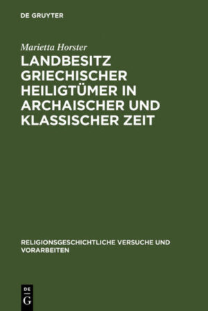 Finanzierung und Unterhalt von Kulten, Verwaltung von Heiligtümern und Ausdrucksformen von Religiosität sind wichtige Aspekte zum Verständnis der Organisation menschlicher Gemeinschaften in der Antike. Die Autorin untersucht unter anderem den Umfang an Landbesitz von Heiligtümern, die landwirtschaftliche Nutzung des Landes, Einnahmemöglichkeiten aus Verpachtung, Vorschriften zum Schutz von 'heiligem Land' sowie möglichen Wandel von Religiosität im Umgang mit Besitz der Götter (7.-4. Jh. v. Chr.).