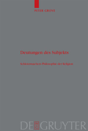 Diese umfassende Untersuchung der Subjektivitätstheorie und Religionsphilosophie Schleiermachers leistet einen wichtigen Beitrag zum Verständnis moderner Theologie und Philosophie. In Anknüpfung an neuere Idealismus- und Romantikforschung sowie unter Verwendung kontextuell orientierter historischer und systematischer Methoden gelangt der Autor zu neuen Einsichten in Schleiermachers Auseinandersetzung u.a. mit Kant, Reinhold, Fichte und Fr. Schlegel-und so zu einer gesicherten und präzisen Interpretation seiner frühen sowie der reifen religionsphilosophischen Arbeiten.