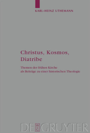 Der Aufsatzband benennt mit Christologie, Kosmographie und Diatribe drei wichtige Themen der "frühen Kirche", d. h. der Reichskirche, wie sie nach Nikaia (Nicäa 325) entstanden ist. Kritisch geprüft werden die in Chalkedon (451) vollzogene Rezeption von zwei christologischen Sichtweisen, ferner die Rezeption Chalkedons vom 6. bis 7. Jh. und die historische Kontinuität zum Monergismus und Monotheletismus. Im Blick auf antike Denkmuster hebt der Autor Probleme theologischer Sprache (von Eunomios v. Kyzikos bis Anastasios Sinaites), die Methode topischer Findung christologischer Axiomatik und das anthropologische Paradigma der hypostatischen Union hervor. In der Kosmographie stellt Kosmas der Indienfahrer (6. Jh.) dem ptolemäischen Weltbild ein biblisches Weltbild antiochenischer Provenienz entgegen. Schließlich werden der Predigtstil der Diatribe, entwickelt aus einer Kommunikationsform der Schule und des Marktes, und das Ende spätantiker Rhetorik bei Augustinus reflektiert.