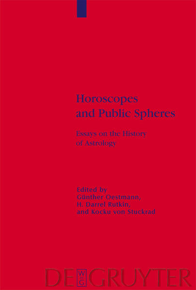 This volume examines the specific role of horoscopic astrology in Western culture from antiquity to the nineteenth century. Focusing on the public appearance of astrological rhetoric, the essays break new ground for a better understanding of the function of horoscopes in public discourse. The volume's three parts address the use of imperial horoscopes in late antiquity, the transformation of doctrines and rhetorics in Islamic medieval contexts, and the important status of astrology in early modern Europe. The combination of in-depth historical studies and methodological considerations results in an important contribution to religious and cultural studies.