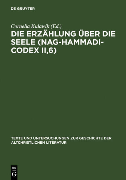 Die „Erzählung über die Seele“ ist die 6. Schrift aus Codex II des koptischen Handschriftenfundes von Nag Hammadi (Oberägypten). Der koptische Text wurde neu herausgegeben, übersetzt und durch einen ausführlichen Index grammatikalisch aufgeschlüsselt.Mit diesem Buch wird der erste deutschsprachige Kommentar zu dieser Schrift vorgelegt. Er arbeitet besonders die traditionsgeschichtlichen Bezugspunkte dieser Schrift heraus und sieht diese in den platonischen Traditionen über die Seele, in der biblischen Metaphorik und in den jüdisch-christlichen Traditionen Alexandriens.