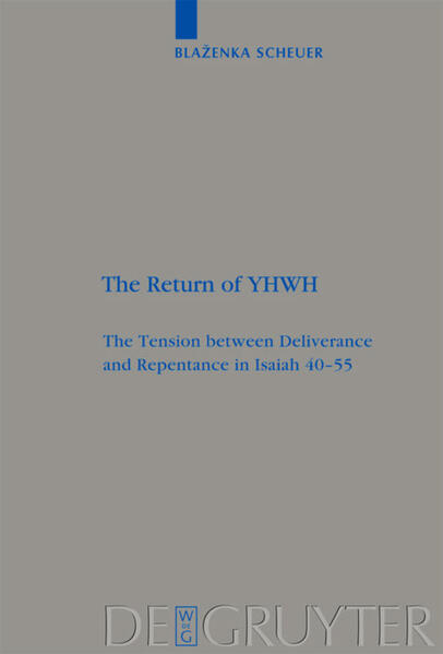 The theology of Isaiah 40-55 has two seemingly contradictory aspects: the tension between the consolatory message of deliverance, and the harsh tone of accusation and the call to repentance. This study argues that such tension does not necessarily disclose a different authorship, but that it expresses the basic nature of the relationship between YHWH and the Israelites, in which the actions of YHWH and the actions of the people stand in a relationship of interdependence. Such interdependence is essential for the re-establishment and the continued existence of the relationship between YHWH and his people, as well as for shaping the identity of both the exiled and the non-exiled Israelite communities in the latter part of the sixth century B.C.E.