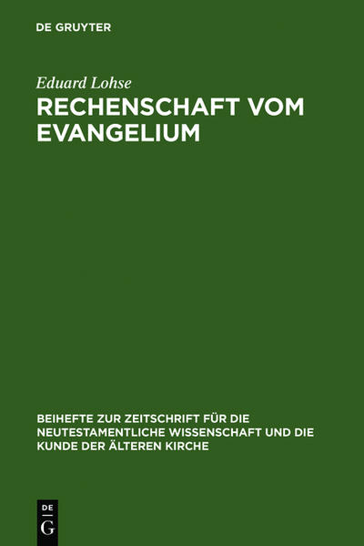 Die in diesem Band zusammengefassten Studien betreffen alle miteinander die Exegese des Römerbriefes. Einige dieser Studien sind bei der Vorbereitung des Kommentars „Der Brief an die Römer“ (Göttingen 2003) entstanden und bieten an ihrem Teil genauere Begründungen zur Auslegung im Kommentar. Die meisten Arbeiten sind jedoch in den letzten Jahren aus der Bemühung erwachsen, der Art und Weise nachzuspüren, in der der Apostel sich selbst und den Christen in Rom Rechenschaft gibt über seine Verkündigung des Evangeliums.