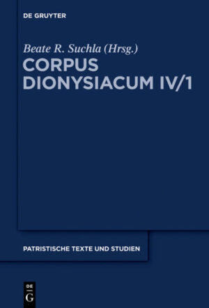 The Corpus Dionysiacum Areopagiticum is a collection of four treatises and ten letters in Greek by Dionysius Areopagita, a Christian author of the 6th century A.D., with marginalia (so-called scholiae). Following the publication of the treatises and the letters as Corpus Dionysiacum Areopagiticum I and II (= PTS 33 and 36), it is planned to present the marginalia as well as their Latin translation (in four volumes as Corpus Dionysiacum Areopagiticum IV 1, IV 2, V 1 and V 2).Volume IV 1 contains the introduction and scholiae by Johannes of Skythopolis on Dionysius Areopagita’s De divinis nominibus with additional comments on further marginalia.