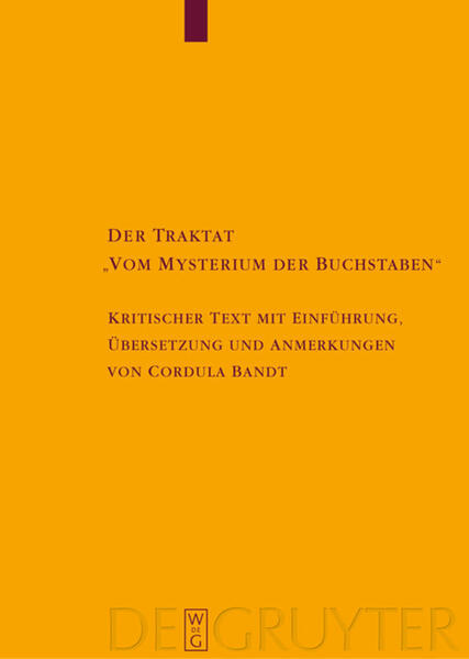 Die editio princeps des bislang lediglich in unvollständiger koptischer Übertragung zugänglichen Traktats Vom Mysterium der Buchstaben (Mitte 6. Jh.) erschließt ein einzigartiges Dokument frühbyzantinischen monastischen Schrifttums. Aufbauend auf und gleichzeitig in Abgrenzung von jüdischen Traditionen zur geheimen Bedeutung der hebräischen Buchstaben, entwickelt der Autor des Werkes-angeblich Sabas von Jerusalem, vermutlich jedoch eher ein kalligraphisch interessierter Anhänger dieses Heiligen-eine christliche Interpretation des griechischen Alphabets, vom Alpha bis zum Omega. Um das Werk kulturgeschichtlich zu verorten, werden in der Einführung neben einer inhaltlichen Analyse des Textes verschiedene Spielarten der symbolischen Ausdeutung von Buchstaben in jüdischem und christlichem Kontext dargestellt. Dem kritischen Text ist eine deutsche Übersetzung beigegeben, inhaltliche und philologische Anmerkungen zu einzelnen Textstellen vertiefen das Verständnis des Werkes.